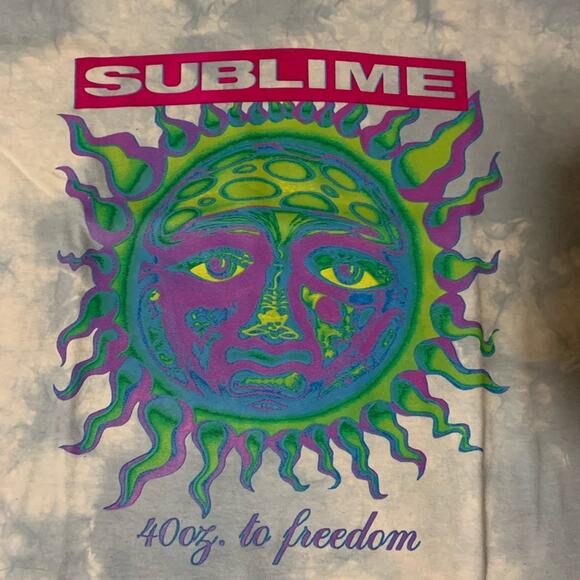 NWOT Spencer’s Sublime 40oz to Freedom White/Blue Tie Dye - Picture 3 of 5